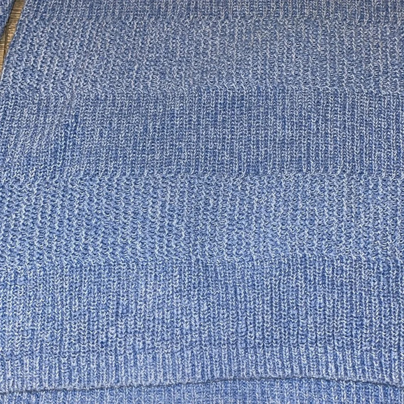 Ll bean chunky stripe blue 100 % cotton Blue Women's Sweater size medium - Picture 5 of 7